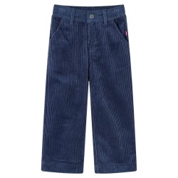 Pantalons pour enfants velours côtelé bleu marine 92 