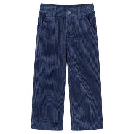Pantalons pour enfants velours côtelé bleu marine 92 