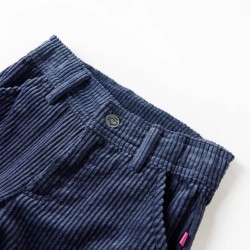 Pantalons pour enfants velours côtelé bleu marine 92 