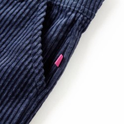 Pantalons pour enfants velours côtelé bleu marine 92 