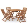 Ensemble à manger de jardin 5 pcs Bois d'acacia solide 