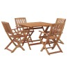 Ensemble à manger de jardin 5 pcs Bois d'acacia solide 