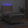 Sommier à lattes de lit matelas LED Cappuccino 90x190cm 