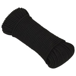 Corde de travail Noir 4 mm 25 m Polyester 
