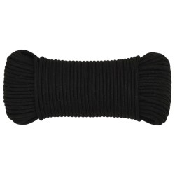 Corde de travail Noir 4 mm 25 m Polyester 