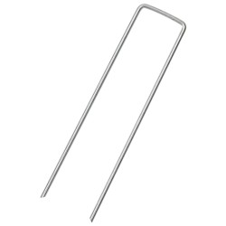 Piquets de sol en forme de U 25 pcs 15x3,5 cm acier galvanisé 