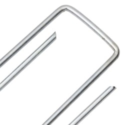Piquets de sol en forme de U 25 pcs 15x3,5 cm acier galvanisé 