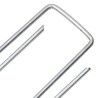 Piquets de sol en forme de U 25 pcs 15x3,5 cm acier galvanisé 