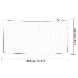 Filet pour remorque avec corde élastique blanc 4x2 m PP 