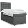Sommier à lattes de lit avec matelas Gris foncé 80x200 cm Tissu 