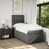 Sommier à lattes de lit avec matelas Gris foncé 80x200 cm Tissu 