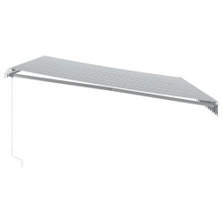Auvent manuel rétractable anthracite et blanc 500x350 cm 
