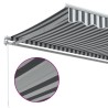 Auvent manuel rétractable anthracite et blanc 500x350 cm 