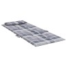 Coussins de chaise à dossier haut lot de 2 carreaux gris 