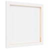 Toiles à peindre 12 pcs blanc tissu et bois massif pin 