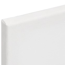 Toiles à peindre 12 pcs blanc tissu et bois massif pin 