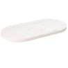 Dessus de table blanc 70x35x2,5 cm bois de pin massif ovale 