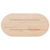 Dessus de table blanc 70x35x2,5 cm bois de pin massif ovale 