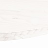 Dessus de table blanc 70x35x2,5 cm bois de pin massif ovale 