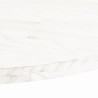 Dessus de table blanc 70x35x2,5 cm bois de pin massif ovale 