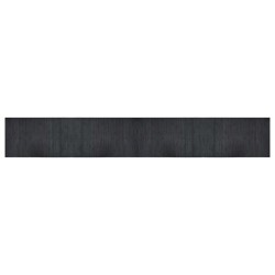Tapis rectangulaire gris 60x400 cm bambou 