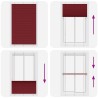 Store plissé rouge bordeaux 115x200 cm largeur du tissu 114,4cm 