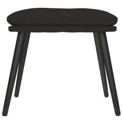 Repose-pied Noir 45x29,5x35 cm Tissu 