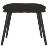 Repose-pied Noir 45x29,5x35 cm Tissu 