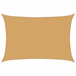 Voile d'ombrage 160 g/m² rectangulaire sable 3x4 m PEHD 