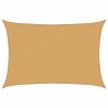 Voile d'ombrage 160 g/m² rectangulaire sable 3x4 m PEHD 