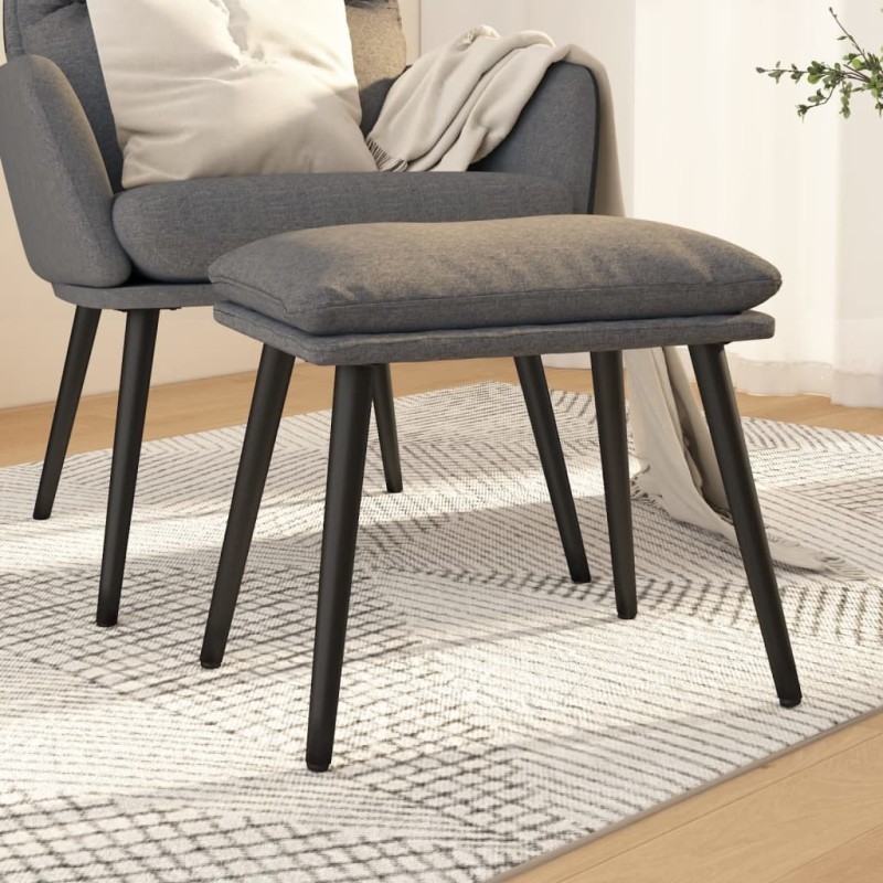 Repose-pied Gris clair 45x29,5x35 cm Tissu Repose-pied Gris clair 45x29,5x35 cm Tissu