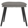 Repose-pied Gris clair 45x29,5x35 cm Tissu 