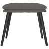 Repose-pied Gris foncé 45x29,5x35 cm Tissu 