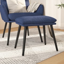 Repose-pied Bleu 45x29,5x35 cm Tissu 