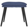 Repose-pied Bleu 45x29,5x35 cm Tissu 