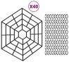 Protection d'étang 40 pcs Noir Polypropylène 