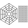 Protection d'étang 40 pcs Noir Polypropylène 
