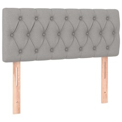 Sommier à lattes de lit avec matelas Gris clair 120x200cm Tissu 