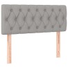 Sommier à lattes de lit avec matelas Gris clair 120x200cm Tissu 