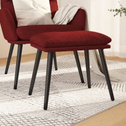 Repose-pied Rouge 45x29,5x35 cm Tissu 