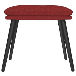 Repose-pied Rouge 45x29,5x35 cm Tissu 