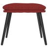 Repose-pied Rouge 45x29,5x35 cm Tissu 