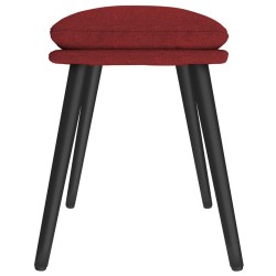 Repose-pied Rouge 45x29,5x35 cm Tissu 