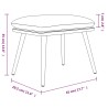 Repose-pied Rouge 45x29,5x35 cm Tissu 