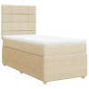 Sommier à lattes de lit avec matelas Crème 90x200 cm Tissu 