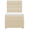 Sommier à lattes de lit avec matelas Crème 90x200 cm Tissu 