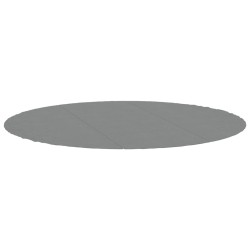 Bâche de piscine gris clair Ø396 cm géotextile polyester 