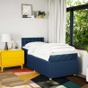 Sommier à lattes de lit avec matelas Bleu 90x190 cm Tissu 