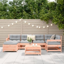 Salon de jardin 7 pcs bois massif sapin de douglas 