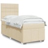 Sommier à lattes de lit avec matelas Crème 100x200 cm Tissu 